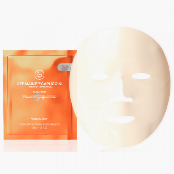 Маска с Витамином С (тканевая) Glow Force Illuminating Anti-Fatigue Mask TimExpert Radiance C Germaine de Capuccini ( Жермен Де Капучини ) 10 * 18 мл