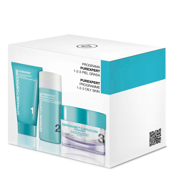 НАБОР PurExpert Пенка + Флюид-эксфолиатор + Гель-крем для лица гидроматирующий Germaine de Capuccini / 30 / 50 / 50 мл